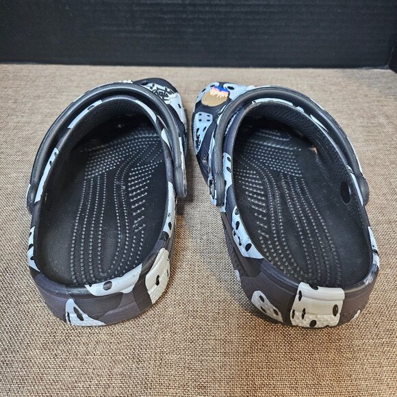 Crocs Classic Unisex Black White Dice Clogs With Pokemon Charms Size M5 W7 - Picture 6 of 11
